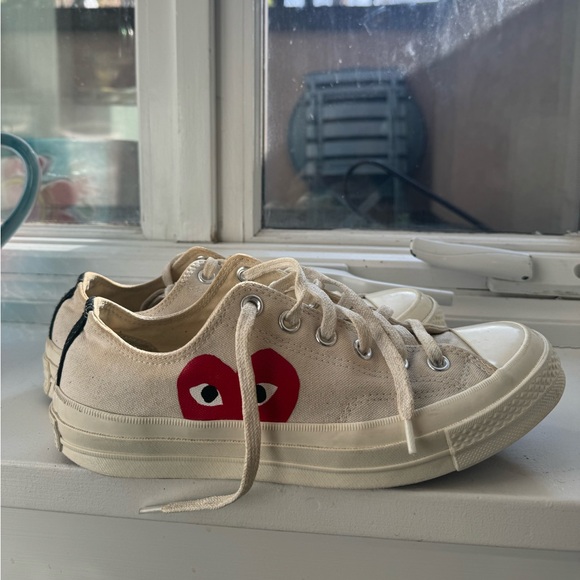 Converse Shoes - Comme De Garçons white converse low top